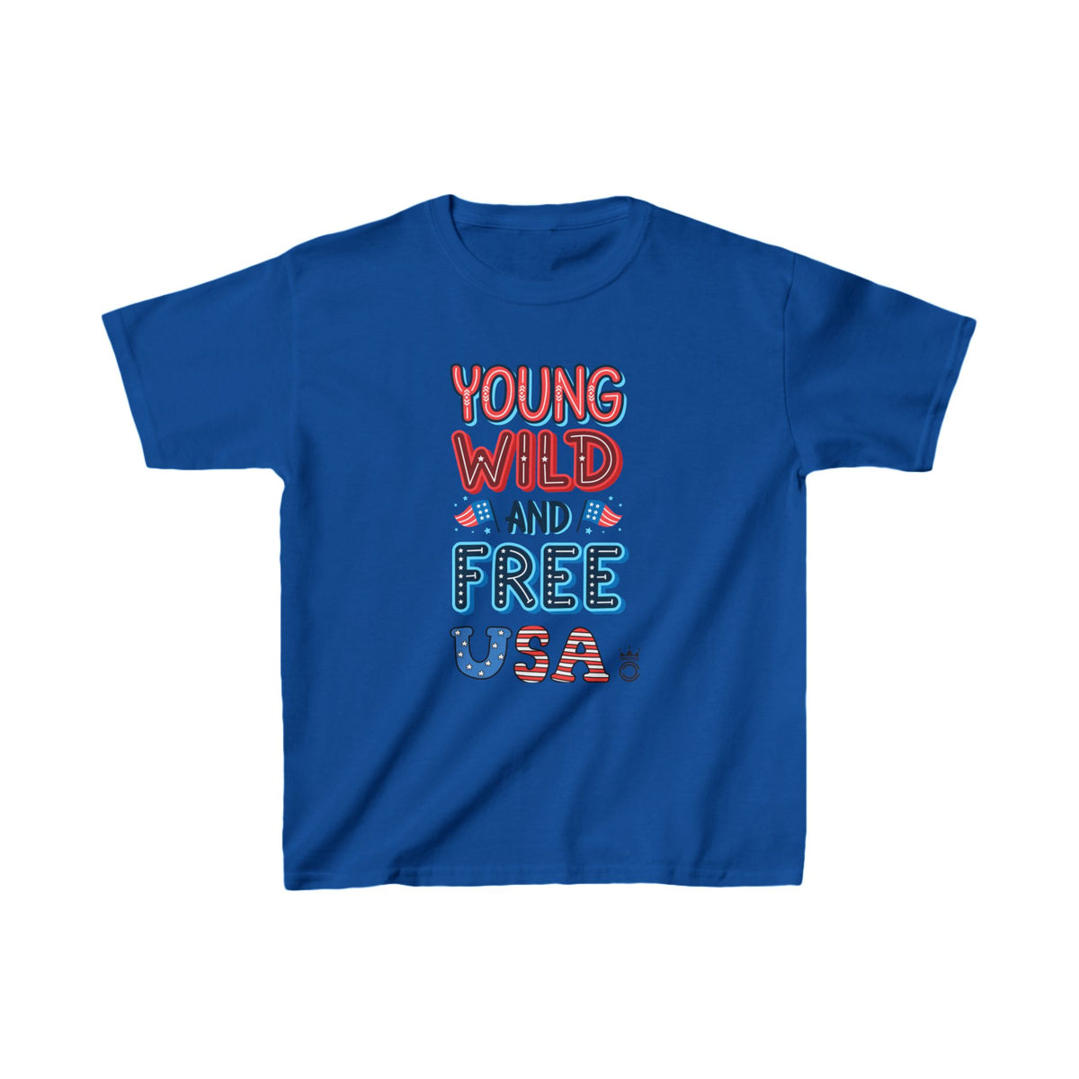 Kids T-shirt Young Wild Free USA
