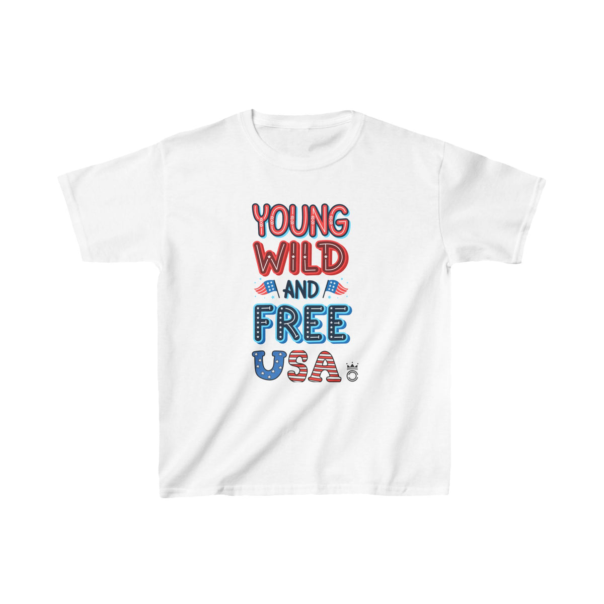 Kids T-shirt Young Wild Free USA