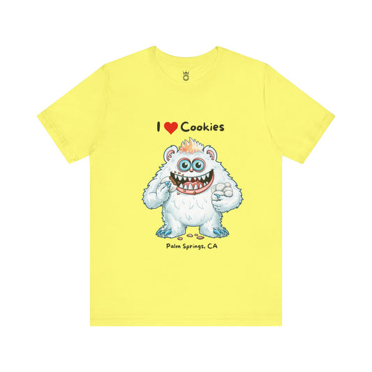 Cute Yeti Cookie Lover Tee, T-shirt Soft Unisex Style Trendy for Cookies Enthusiast