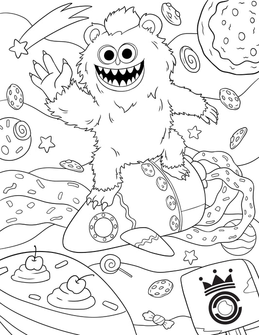 Buddy of Planet Yum Yum Coloring Page 🚀✨
