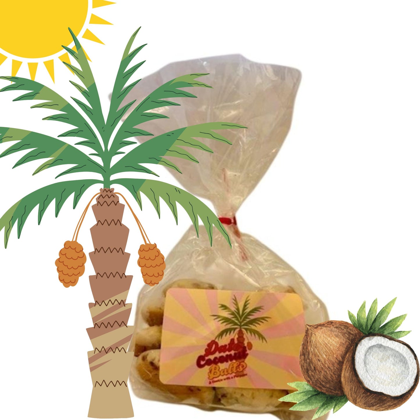 Date Coconut Balls Cookie 🥥🌴