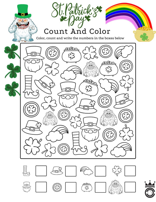 Buddy's Fun Count & Color St. Patty's Sheet