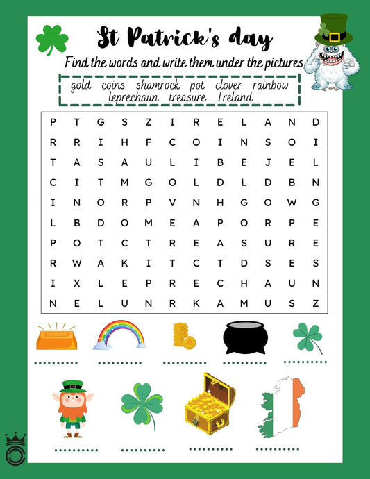 Buddy's St. Patrick’s Day Word Search
