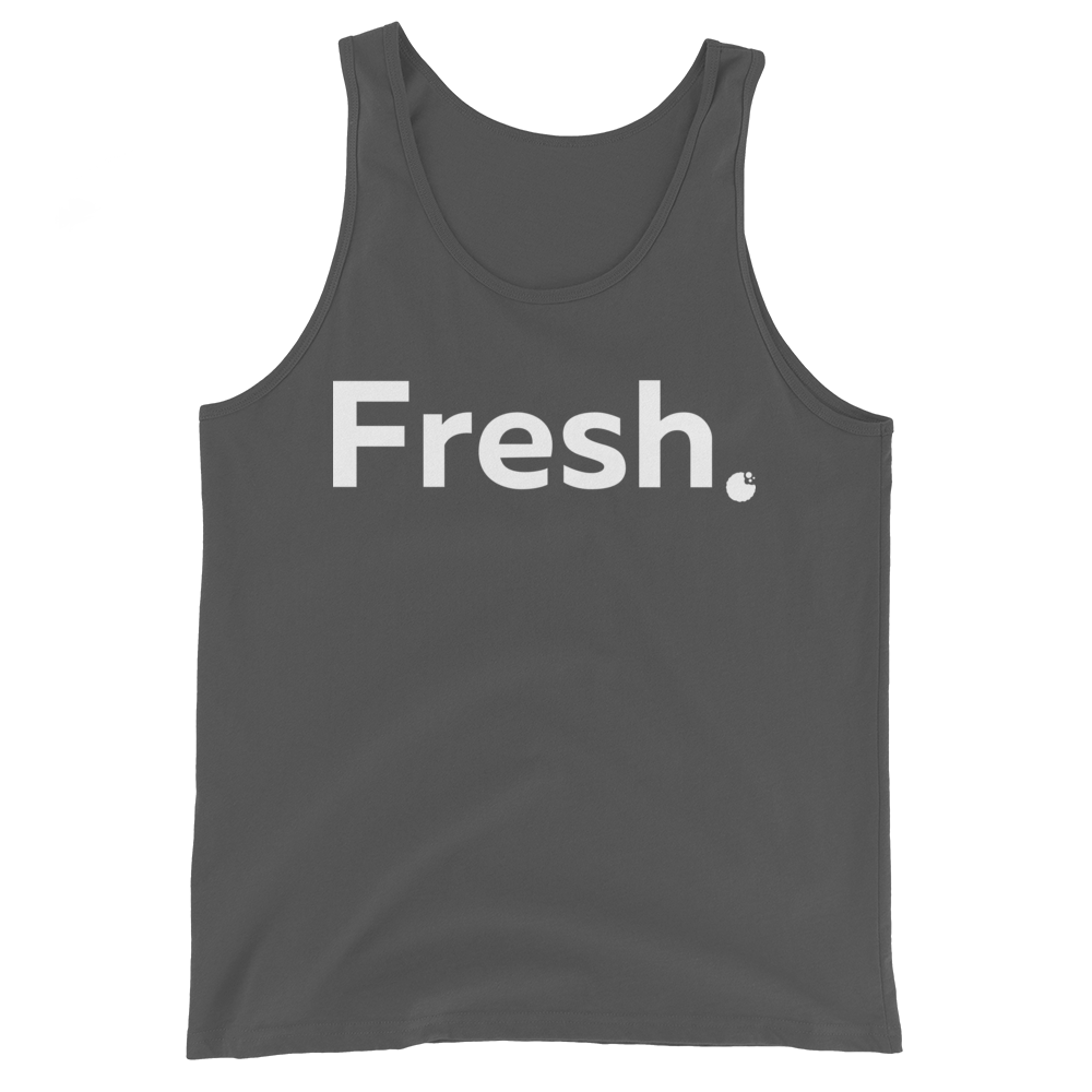 Fresh Tank Top, a unisex wardrobe staple that combines style and versatility. Color: Asphalt 