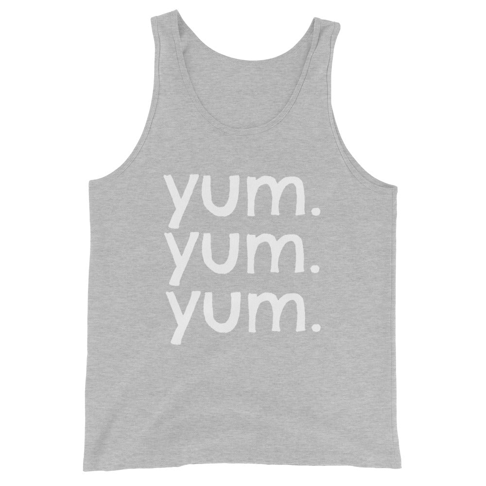 YUM a unisex Tank Top, the ultimate casual essential for your summer wardrobe. Color: Athletic 