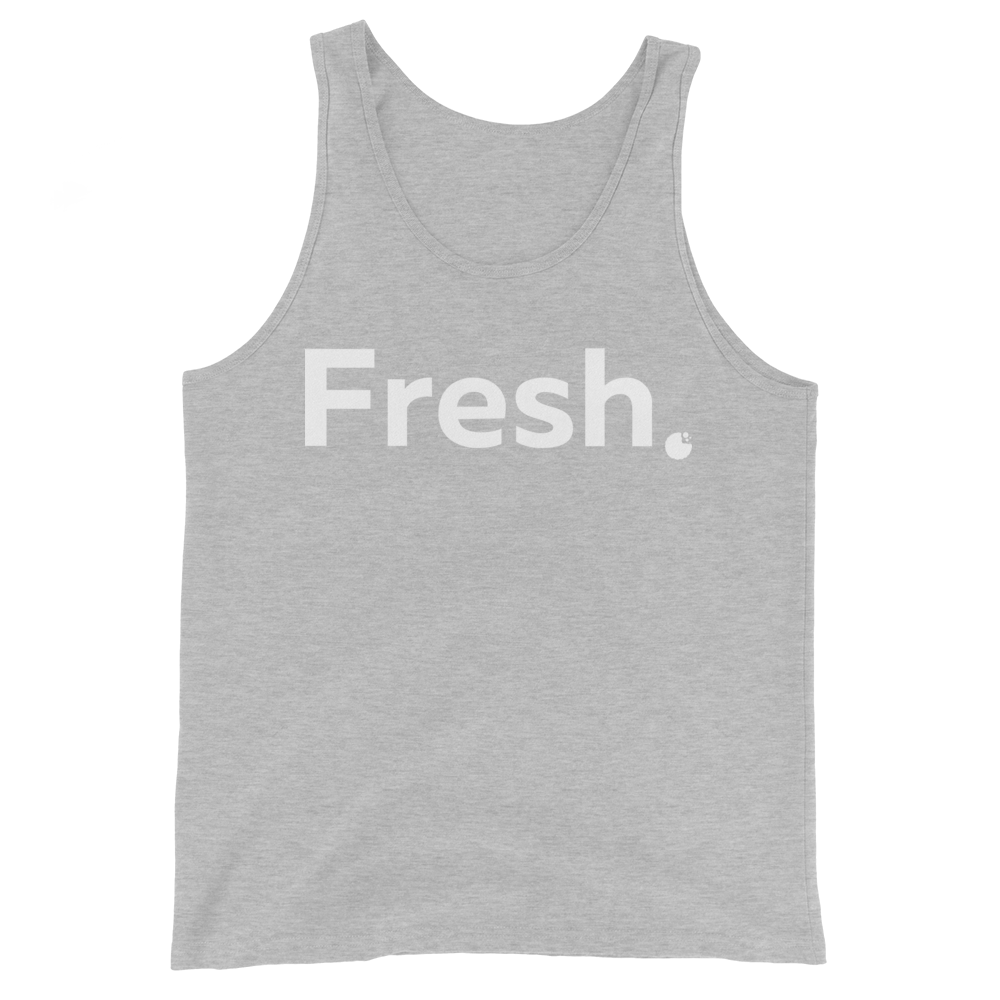 Fresh Tank Top, a unisex wardrobe staple that combines style and versatility. Color: Athletic Heather 