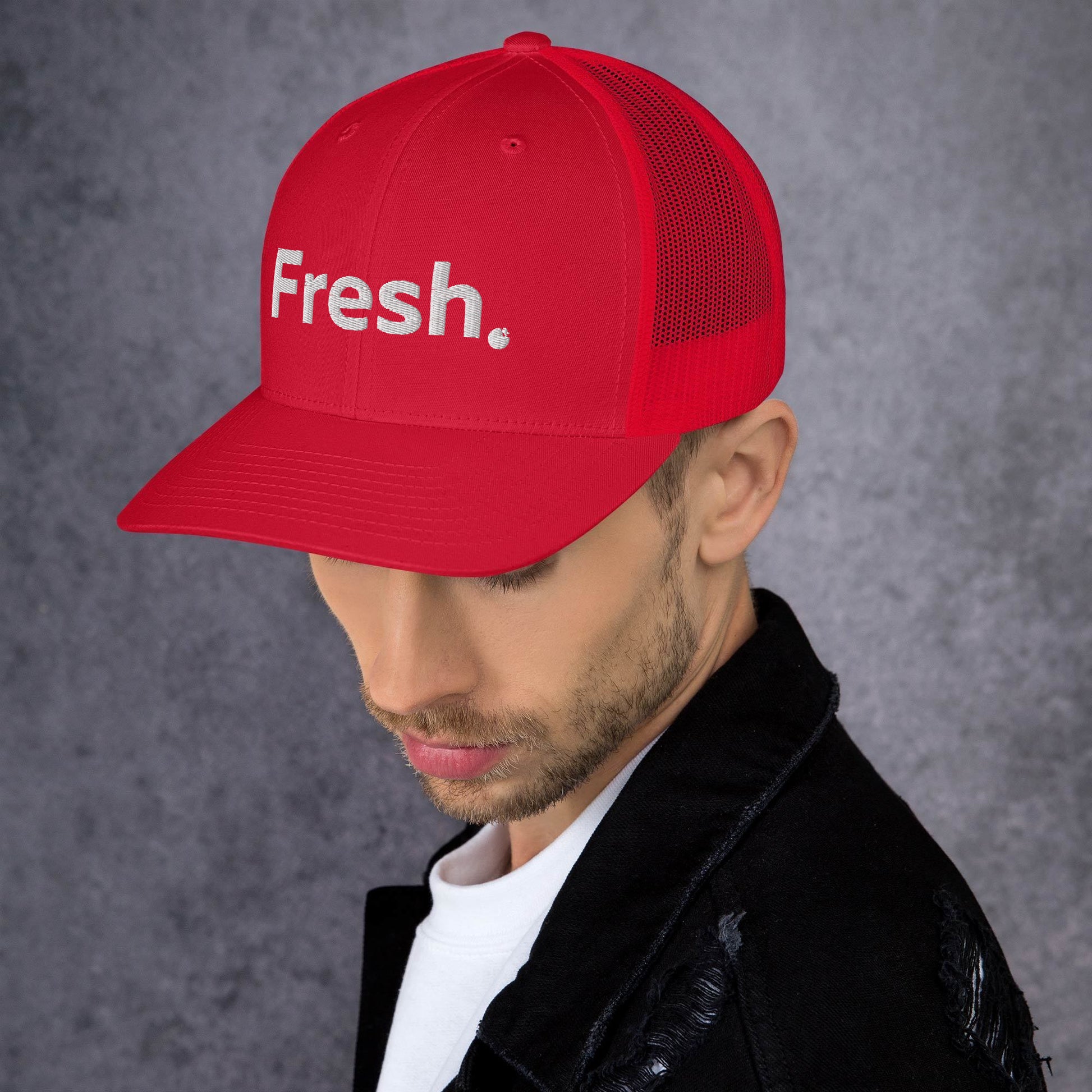 Looking for a hat that combines style and comfort? Look no further than the Fresh Hat! Color: Red 