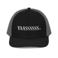 Channel your inner fashionista with the YAASSSSSS Hat, a symbol of style and self-expression. Color: Black and Charcoal 