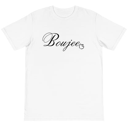 Immerse yourself in the world of opulence and sophistication with our Boujee Organic T-Shirt. Color: White