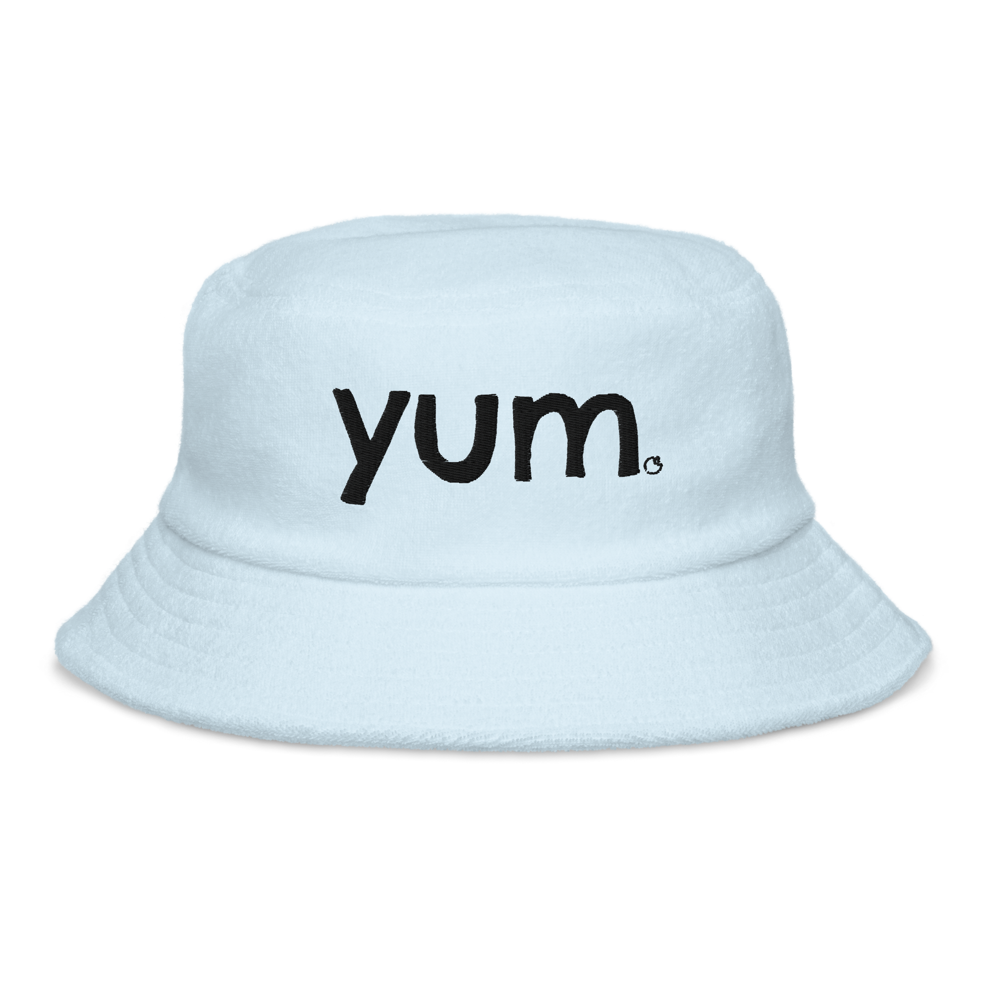 Beat the heat in style with our YUM Terry Cloth Bucket Hat. Color: Lt. Blue