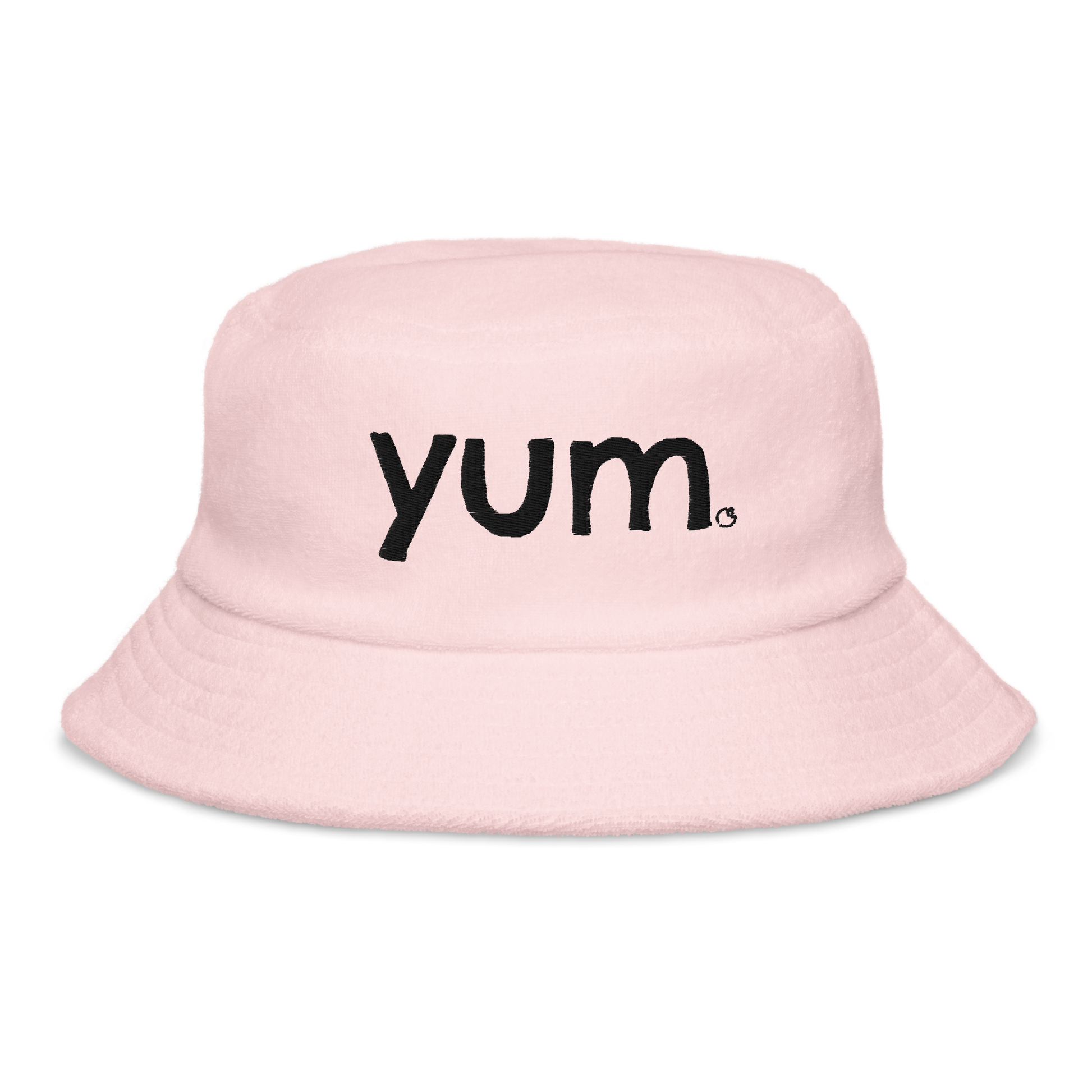 Beat the heat in style with our YUM Terry Cloth Bucket Hat. Color: Lt. Pink